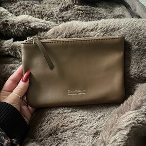 Juicy Couture chocolate brown zipper pouch